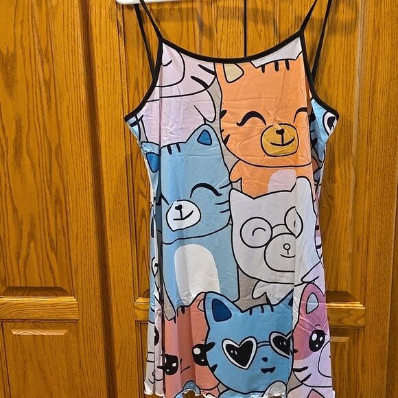 Curious Cats Women’s Night Gown sleep xl size ladies women kitty cat kitten cute - Picture 12 of 16
